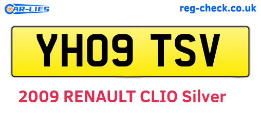 YH09TSV are the vehicle registration plates.