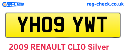 YH09YWT are the vehicle registration plates.