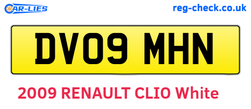 DV09MHN are the vehicle registration plates.
