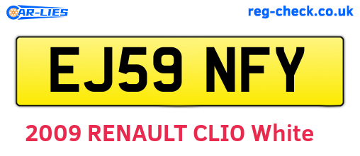 EJ59NFY are the vehicle registration plates.