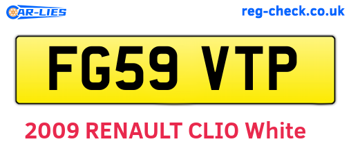 FG59VTP are the vehicle registration plates.