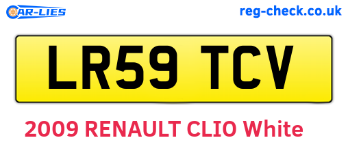 LR59TCV are the vehicle registration plates.