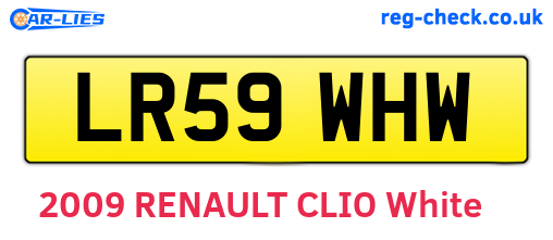 LR59WHW are the vehicle registration plates.