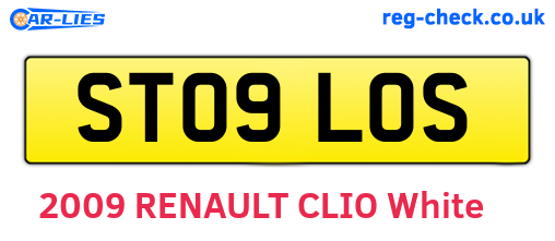 ST09LOS are the vehicle registration plates.