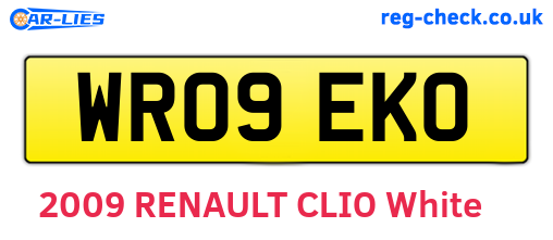 WR09EKO are the vehicle registration plates.