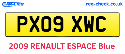 PX09XWC are the vehicle registration plates.