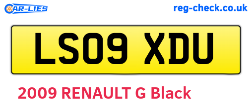 LS09XDU are the vehicle registration plates.