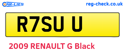 R7SUU are the vehicle registration plates.