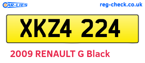 XKZ4224 are the vehicle registration plates.