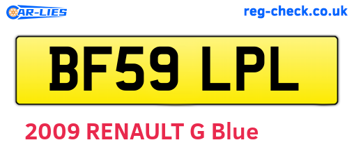 BF59LPL are the vehicle registration plates.
