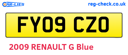 FY09CZO are the vehicle registration plates.