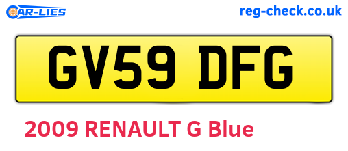 GV59DFG are the vehicle registration plates.