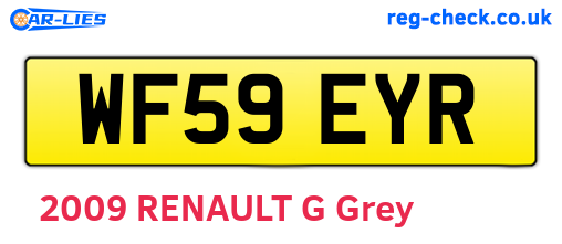 WF59EYR are the vehicle registration plates.