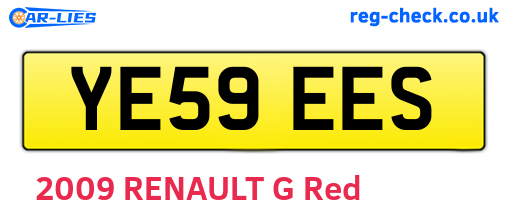 YE59EES are the vehicle registration plates.