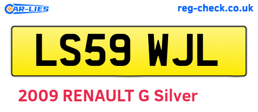 LS59WJL are the vehicle registration plates.