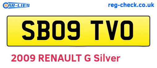 SB09TVO are the vehicle registration plates.