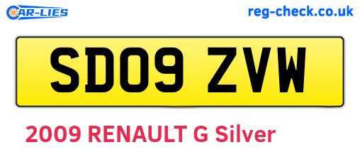 SD09ZVW are the vehicle registration plates.