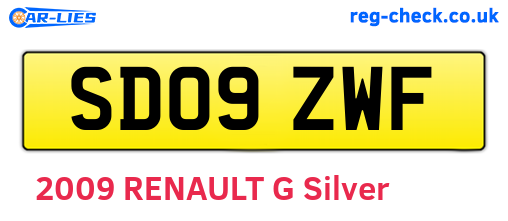 SD09ZWF are the vehicle registration plates.