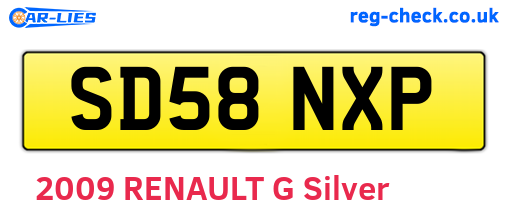 SD58NXP are the vehicle registration plates.