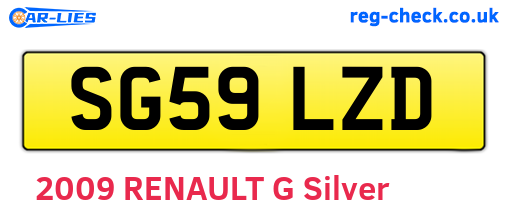SG59LZD are the vehicle registration plates.