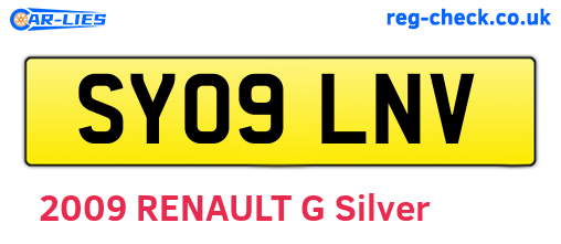 SY09LNV are the vehicle registration plates.