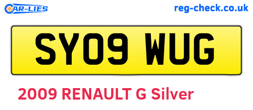 SY09WUG are the vehicle registration plates.