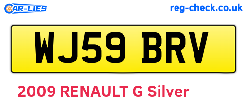 WJ59BRV are the vehicle registration plates.
