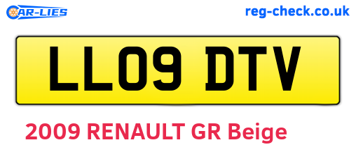 LL09DTV are the vehicle registration plates.
