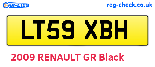 LT59XBH are the vehicle registration plates.