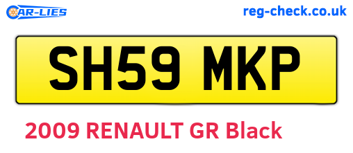 SH59MKP are the vehicle registration plates.