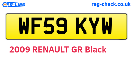 WF59KYW are the vehicle registration plates.