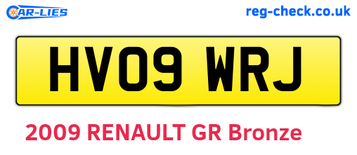HV09WRJ are the vehicle registration plates.