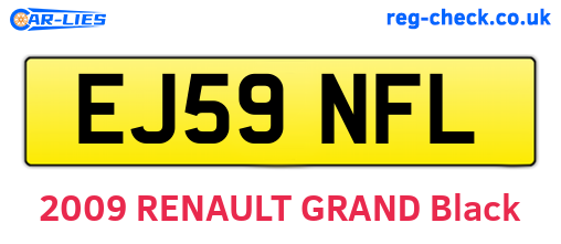 EJ59NFL are the vehicle registration plates.