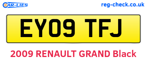EY09TFJ are the vehicle registration plates.