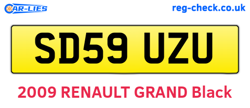 SD59UZU are the vehicle registration plates.