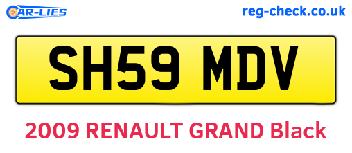 SH59MDV are the vehicle registration plates.