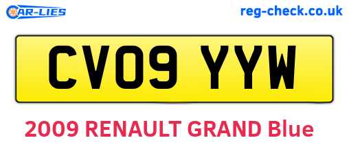CV09YYW are the vehicle registration plates.