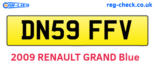 DN59FFV are the vehicle registration plates.