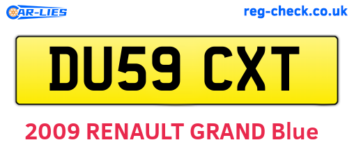 DU59CXT are the vehicle registration plates.