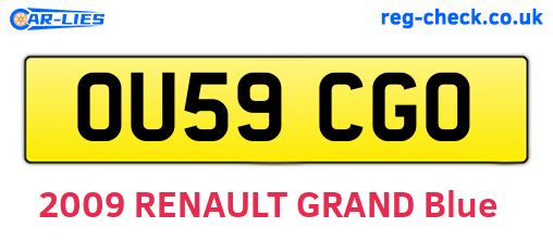 OU59CGO are the vehicle registration plates.