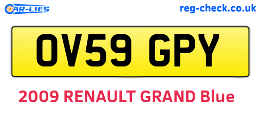 OV59GPY are the vehicle registration plates.