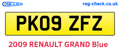 PK09ZFZ are the vehicle registration plates.