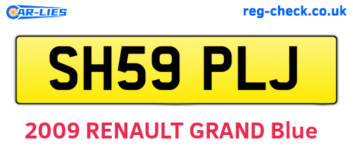 SH59PLJ are the vehicle registration plates.