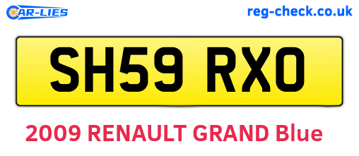 SH59RXO are the vehicle registration plates.