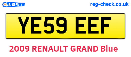 YE59EEF are the vehicle registration plates.