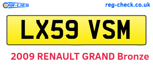 LX59VSM are the vehicle registration plates.