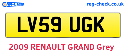 LV59UGK are the vehicle registration plates.