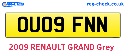 OU09FNN are the vehicle registration plates.