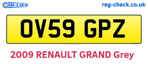 OV59GPZ are the vehicle registration plates.