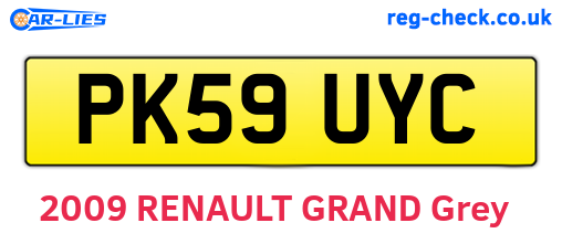 PK59UYC are the vehicle registration plates.